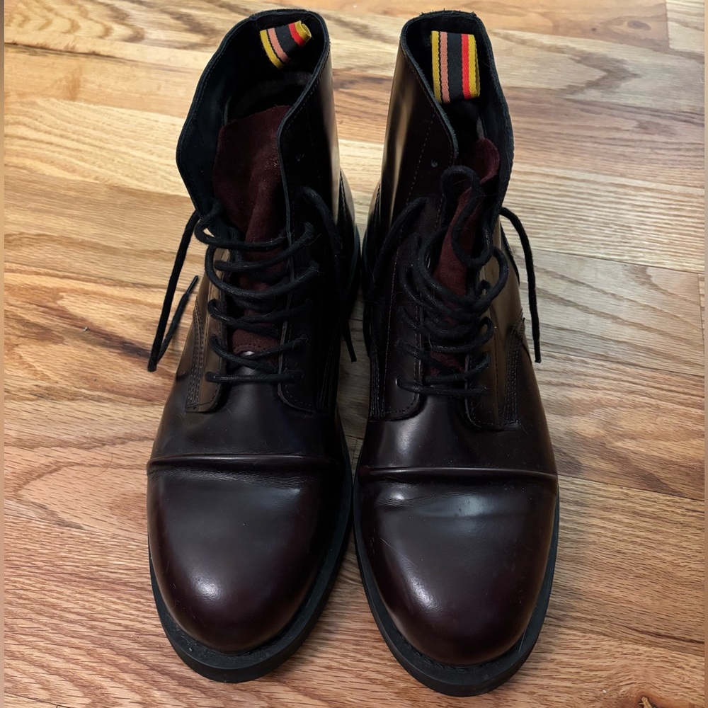 Scotch & Soda Daan Mens Casual Leather Boots Burgundy